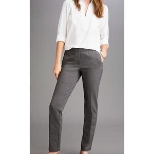 J Jill Welt-Pockets Ponte Slim Leg Pants Women's XL Gray Workwear‎ Academia